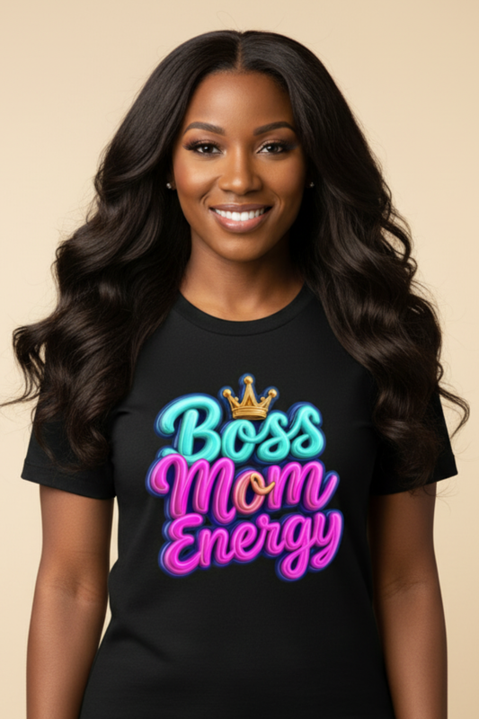 Boss Mom Energy Shirt | Empowering Gift for Entrepreneur Moms | Perfect Christmas Present | Premium Quality | Free Shipping