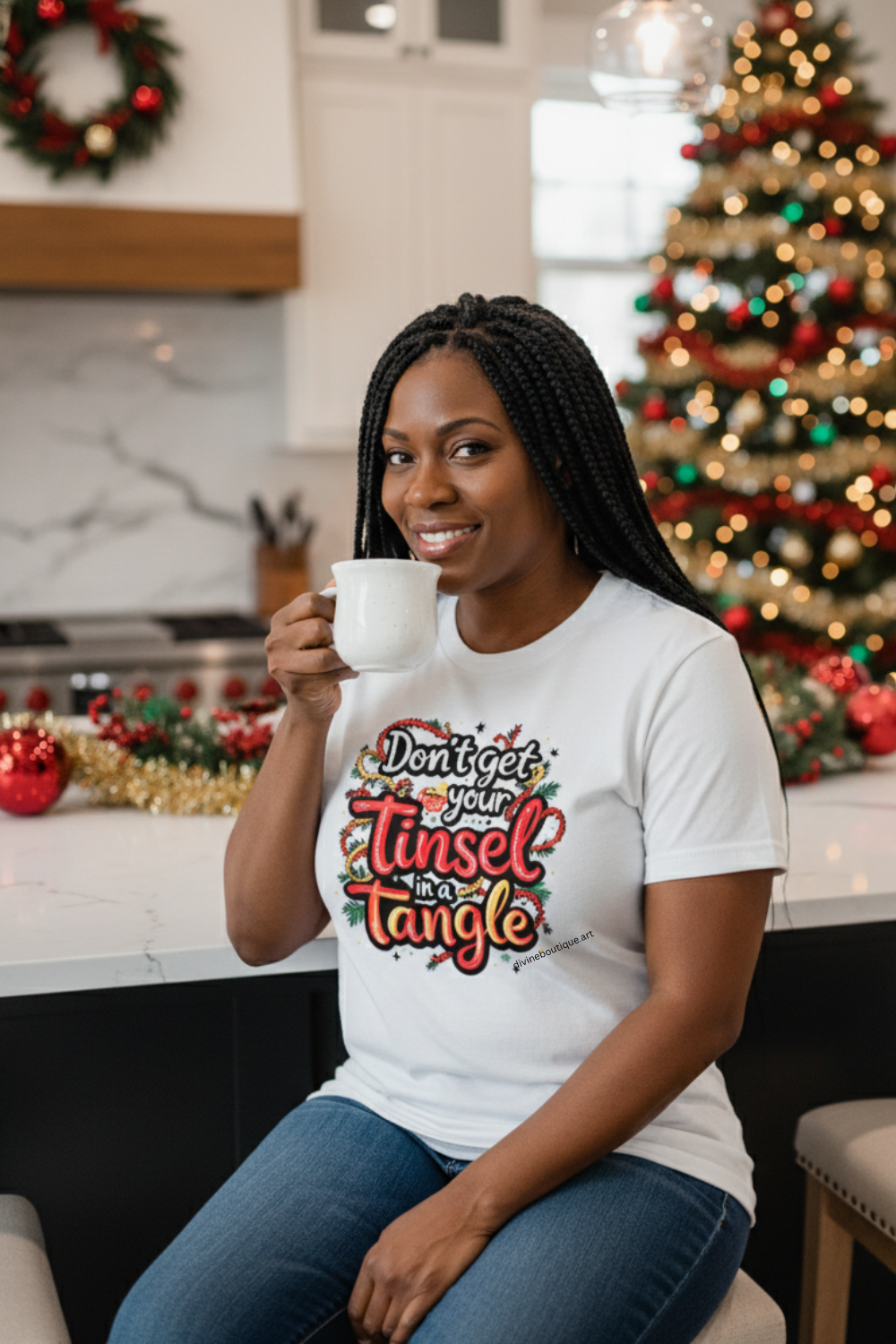 Don’t Get Your Tinsel in a Tangle Tee | Playful Unisex Graphic Shirt
