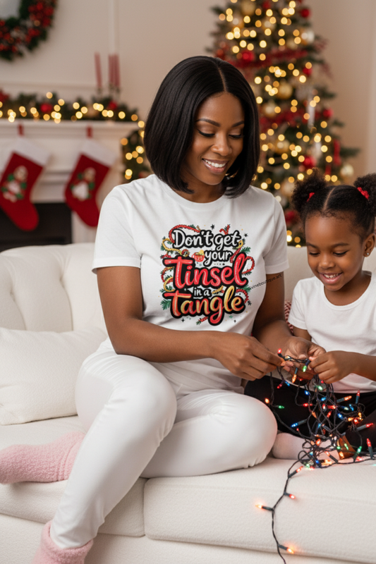 Don’t Get Your Tinsel in a Tangle Tee | Playful Unisex Graphic Shirt