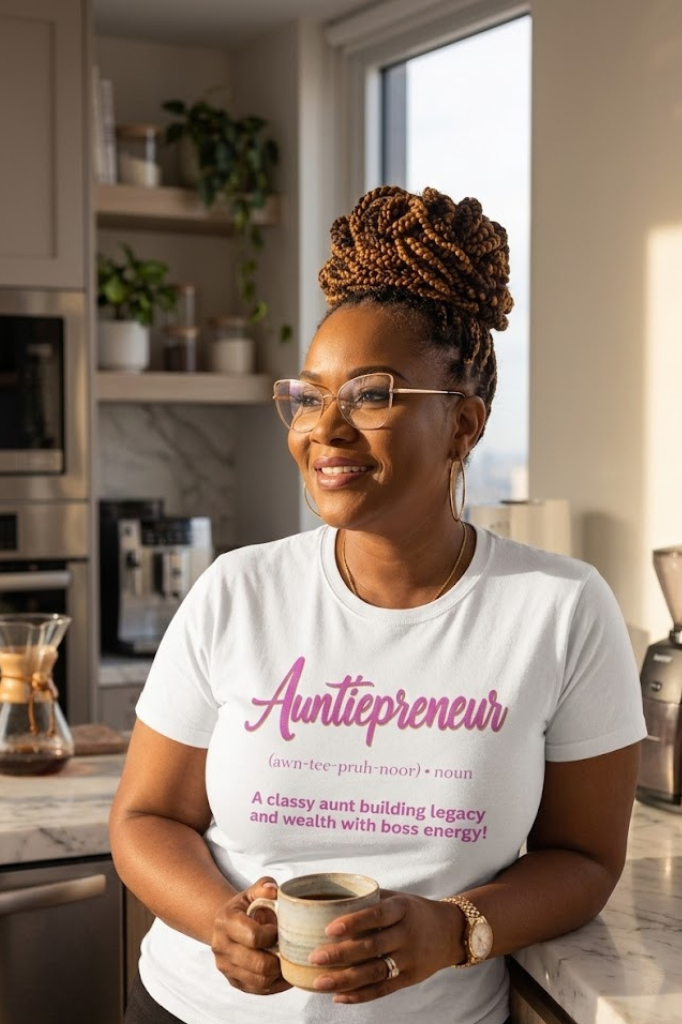 Auntipreneur T-Shirt | Empowered Aunt Graphic Tee | Bold & Business-Minded Statement Shirt