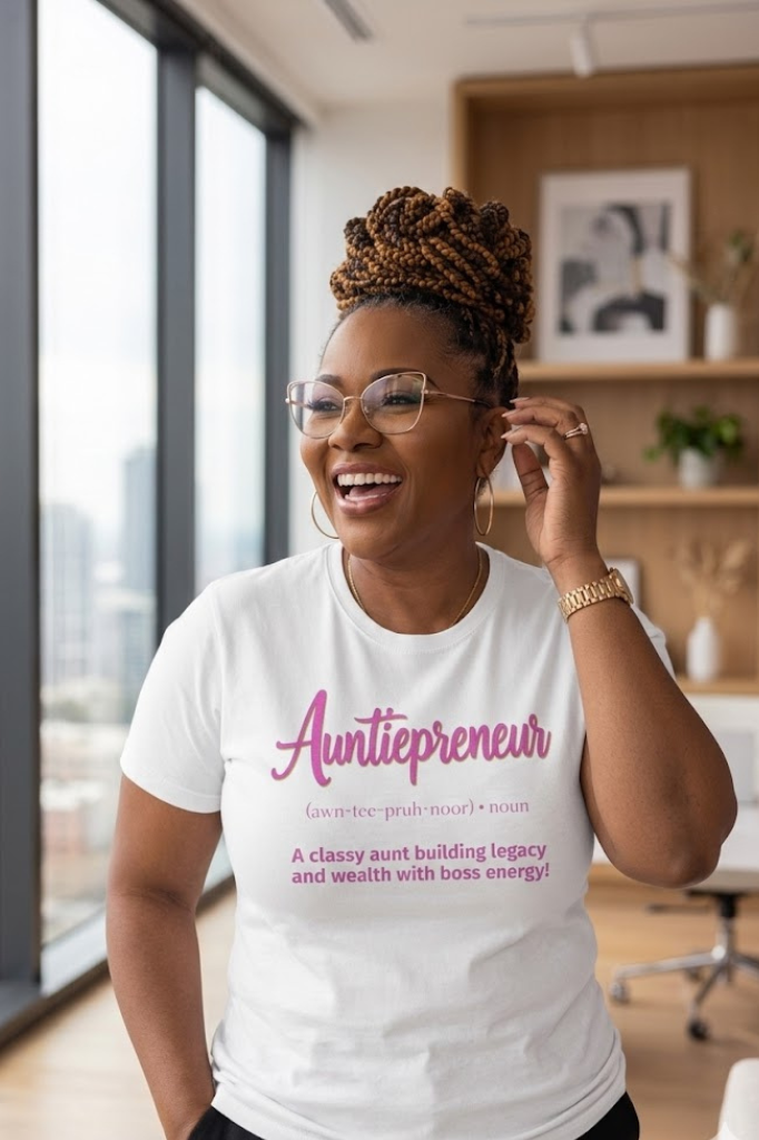 Auntipreneur T-Shirt | Empowered Aunt Graphic Tee | Bold & Business-Minded Statement Shirt