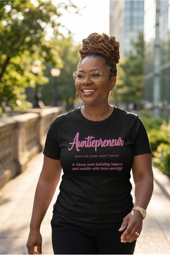 Auntipreneur T-Shirt | Empowered Aunt Graphic Tee | Bold & Business-Minded Statement Shirt