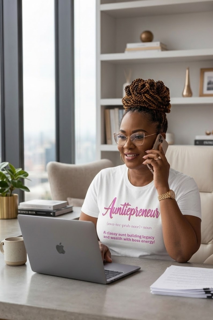 Auntipreneur T-Shirt | Empowered Aunt Graphic Tee | Bold & Business-Minded Statement Shirt