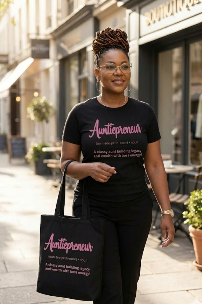 Auntiepreneur Tote Bag | Organic Cotton Bag for Entrepreneurial Women | Boss Auntie Gift