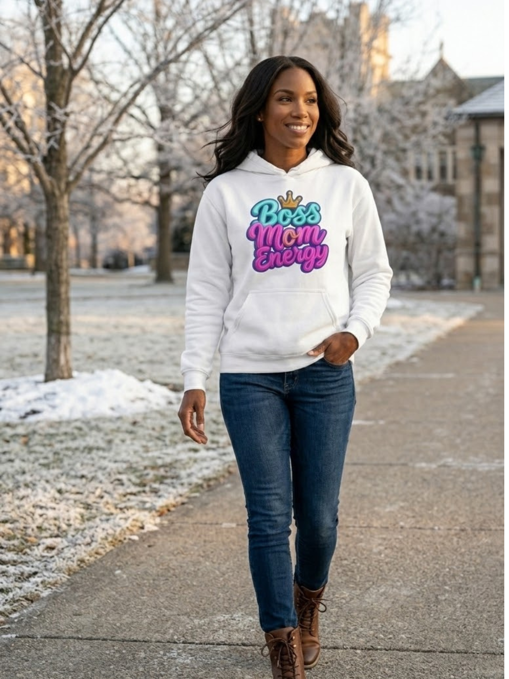 Boss Mom Energy Hoodie | Empowering Gift for Entrepreneur Moms |
