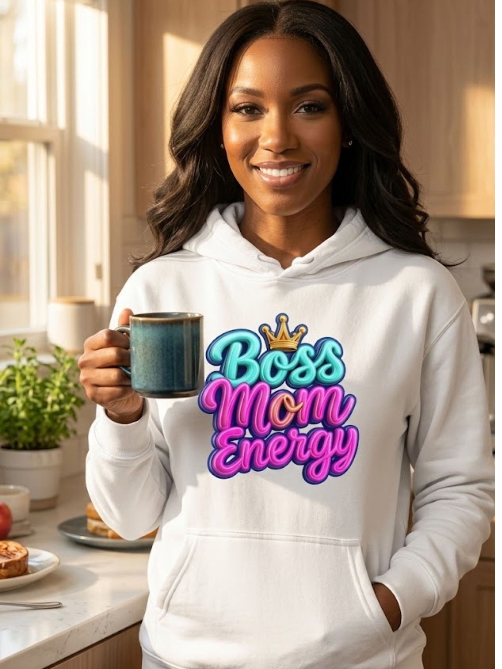 Boss Mom Energy Hoodie | Empowering Gift for Entrepreneur Moms |