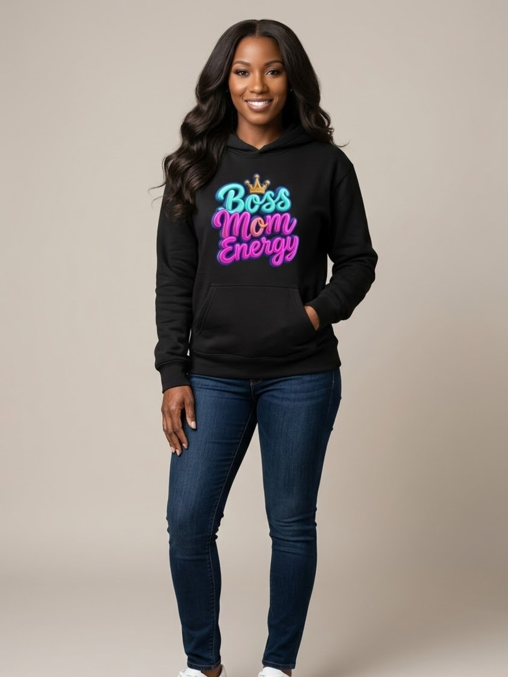 Boss Mom Energy Hoodie | Empowering Gift for Entrepreneur Moms |