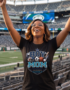 Boy Mom Blessed Loved Sports Mom Graphic Tee | Football Baseball Basketball Soccer Mom Shirt