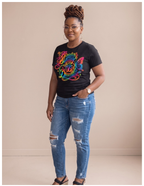 Brains, Beauty & Big Dreams Rainbow Tie Dye Butterfly Graphic Tee | Inspirational Shirt