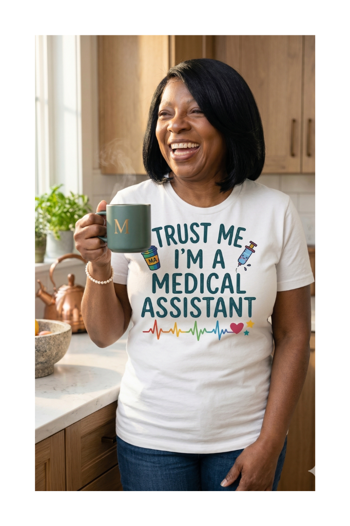 Trust Me I’m a Medical Assistant Shirt – Funny MA Gift, Healthcare Worker Tee, CCMA Graduation Gift