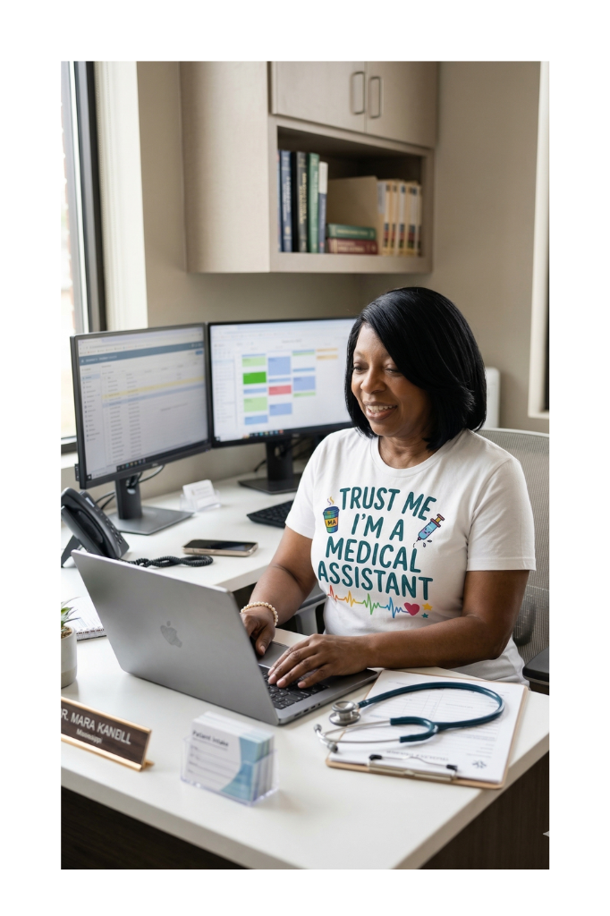 Trust Me I’m a Medical Assistant Shirt – Funny MA Gift, Healthcare Worker Tee, CCMA Graduation Gift