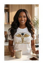 Certified Medical Assistant Shirt – She Prayed, Studied, Passed CCMA Gift ✨