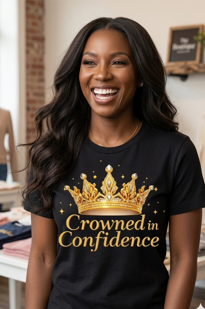 Crowned In Confidence T-Shirt | Empowering Women’s Graphic Tee