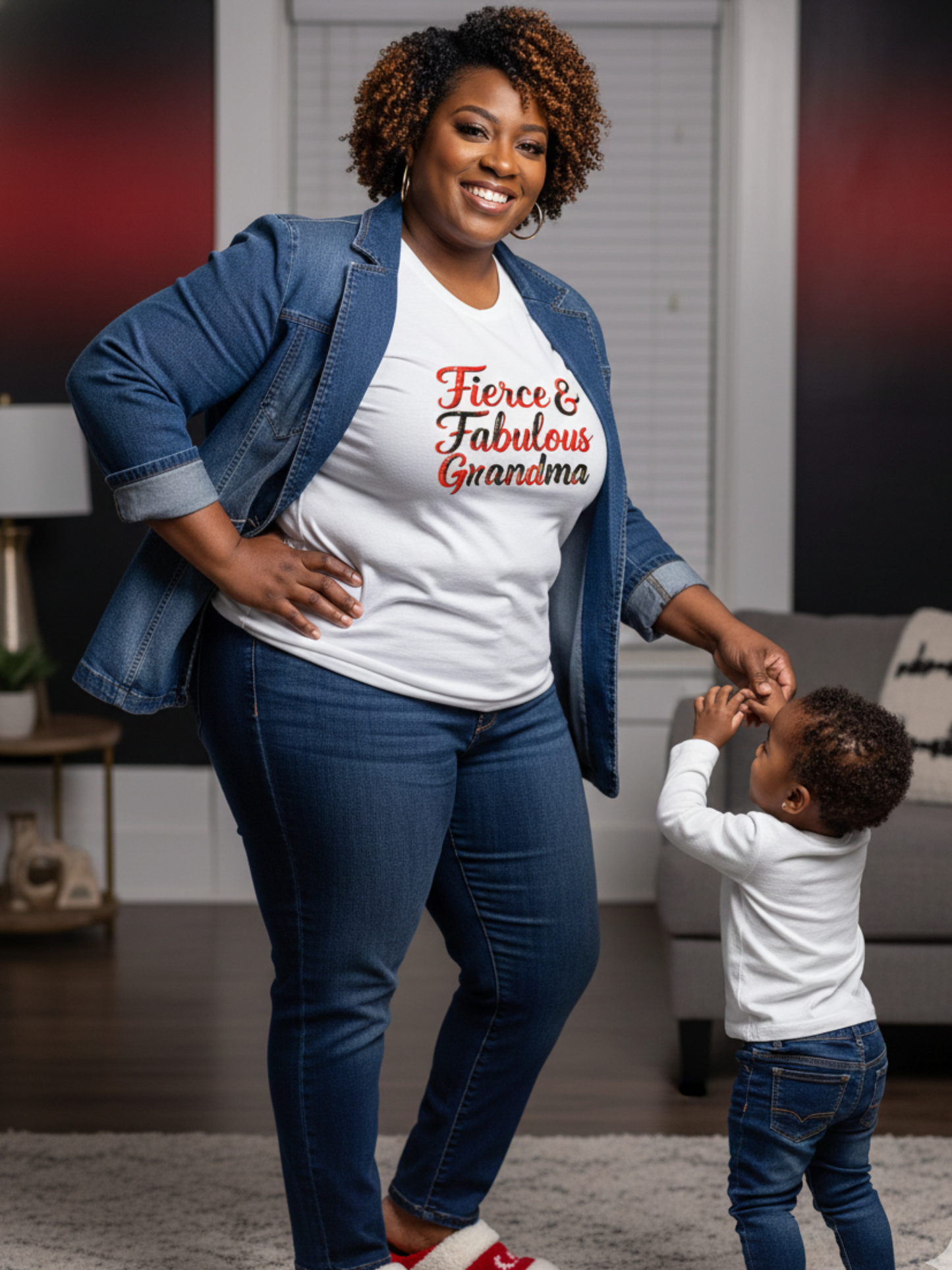 Fierce & Fabulous Grandma T-Shirt | Boss Grandma Gift for Confident Women