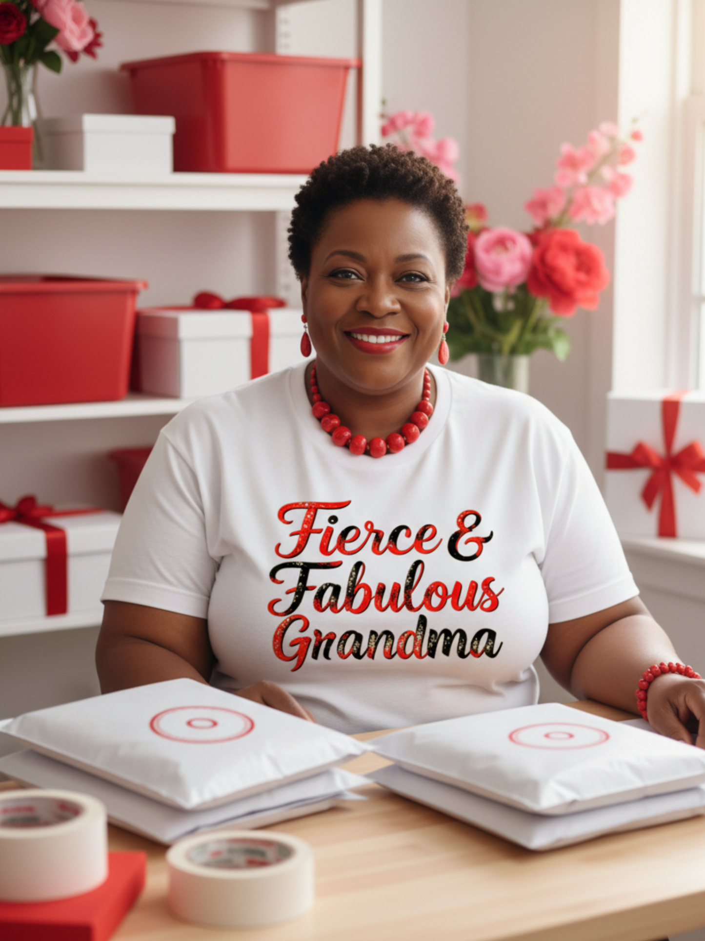Fierce & Fabulous Grandma T-Shirt | Boss Grandma Gift for Confident Women