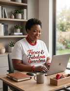 Fierce & Fabulous Grandma T-Shirt | Boss Grandma Gift for Confident Women