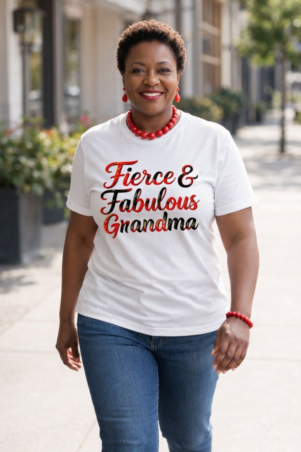 Fierce & Fabulous Grandma T-Shirt | Boss Grandma Gift for Confident Women
