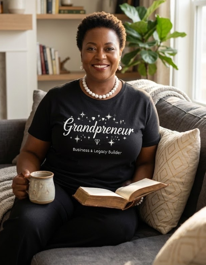 Boss Grandma T-Shirt | Empowered Grandmother Graphic Tee | Entrepreneurial & Loving Grandma Shirt:  White Writing