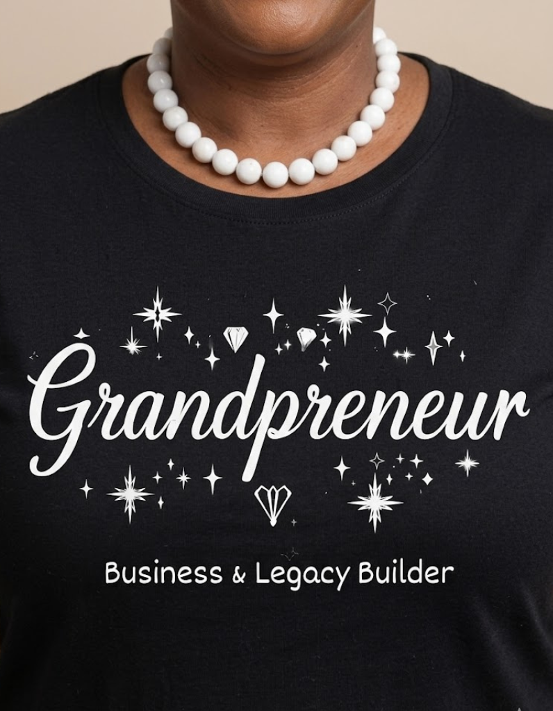 Boss Grandma T-Shirt | Empowered Grandmother Graphic Tee | Entrepreneurial & Loving Grandma Shirt:  White Writing