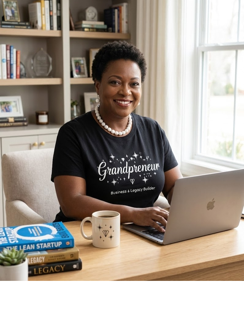 Boss Grandma T-Shirt | Empowered Grandmother Graphic Tee | Entrepreneurial & Loving Grandma Shirt:  White Writing