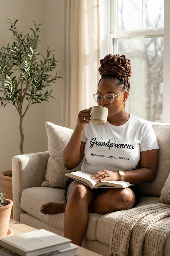 Boss Grandma T-Shirt | Empowered Grandmother Graphic Tee | Entrepreneurial & Loving Grandma Shirt: Black Writing