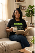 Nana Mode Activated T-Shirt | Retro Gaming Graphic Tee for Grandmas | Fun & Playful Nana Gift |  Green