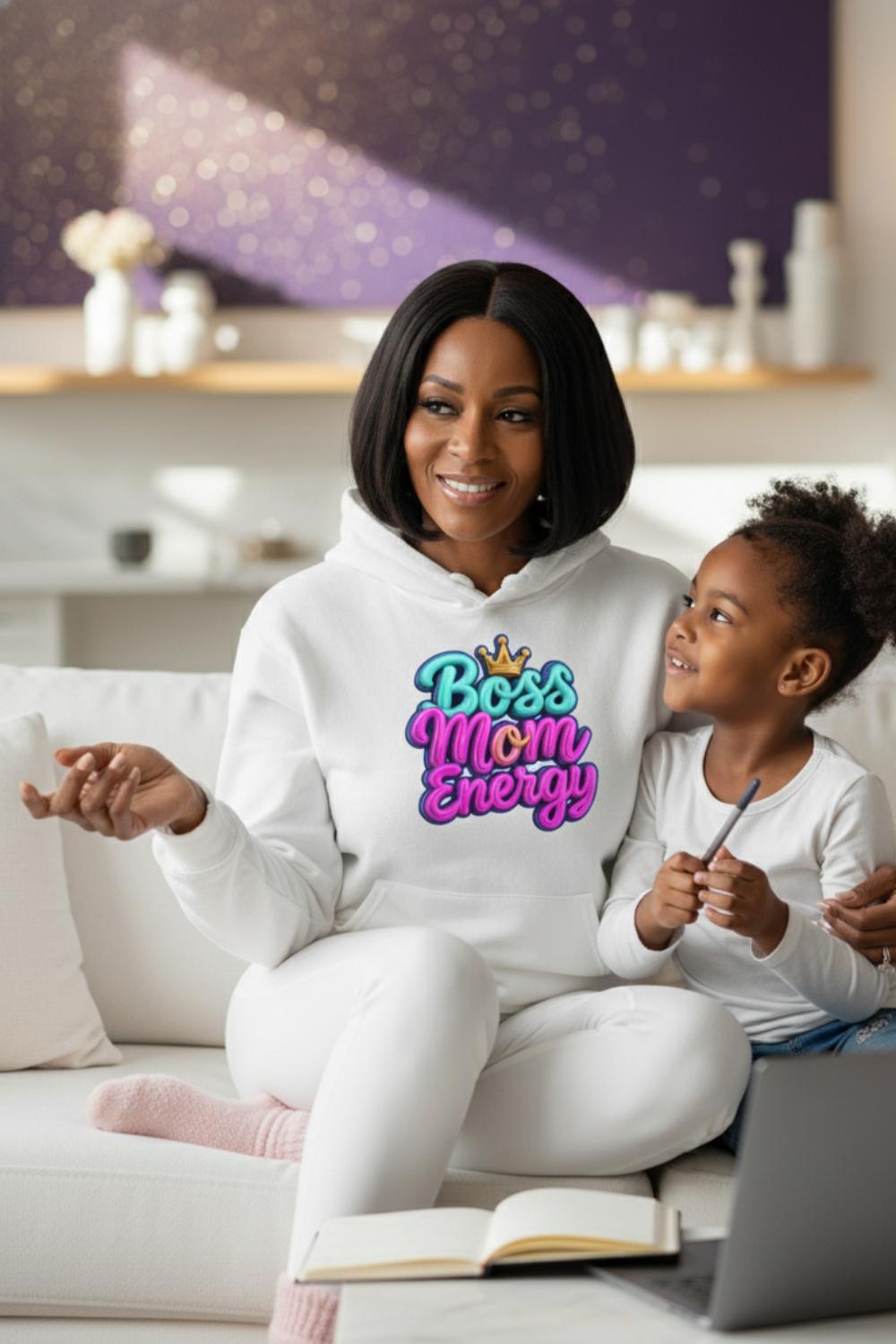 Boss Mom Energy Hoodie | Empowering Gift for Entrepreneur Moms |