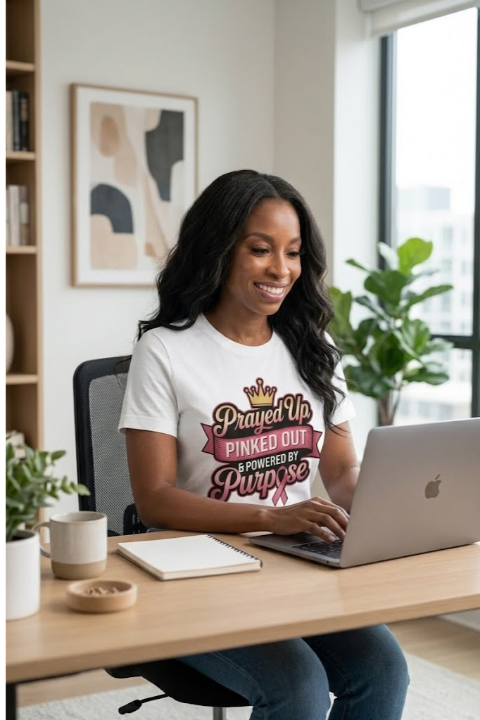 Prayed Up, Pinked Out & Powered by Purpose Tee | Empowering Unisex Shirt
