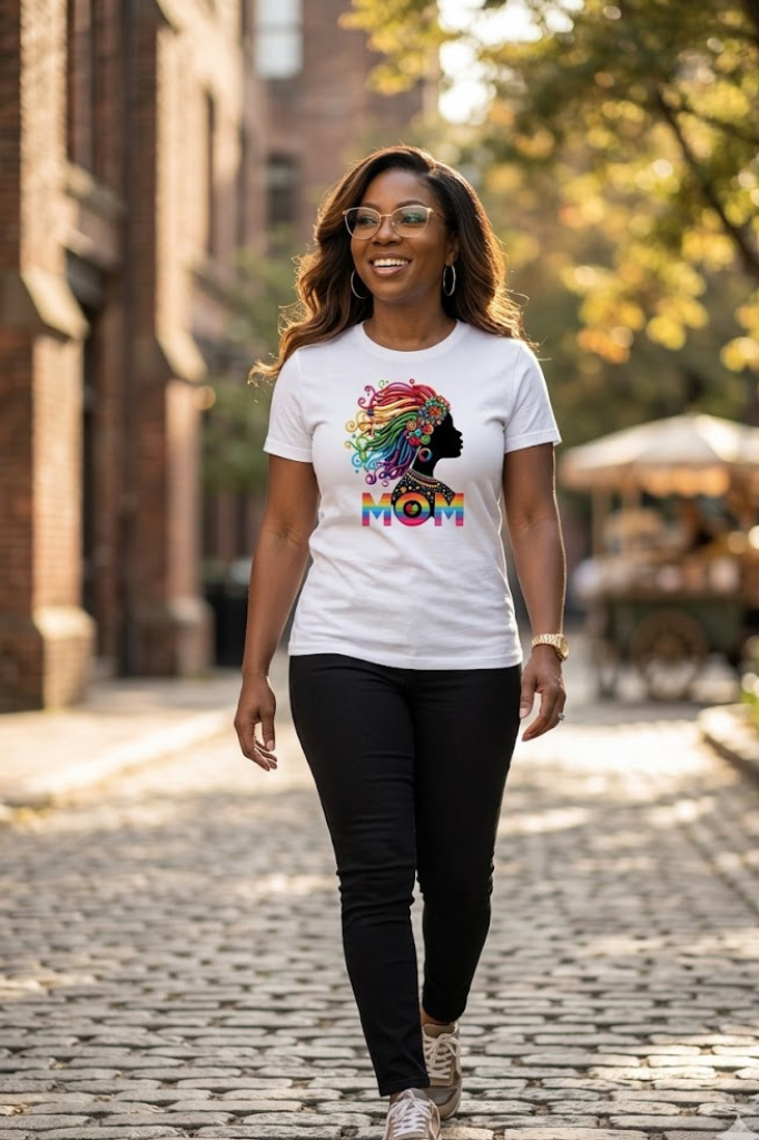 🌈 Rainbow Goddess Mom T-Shirt |A Tribute to Strength & Healing | Empowered Motherhood Shirt