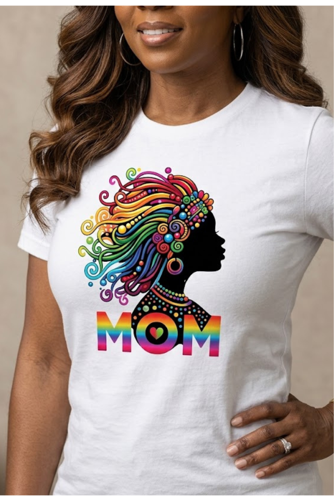 🌈 Rainbow Goddess Mom T-Shirt |A Tribute to Strength & Healing | Empowered Motherhood Shirt