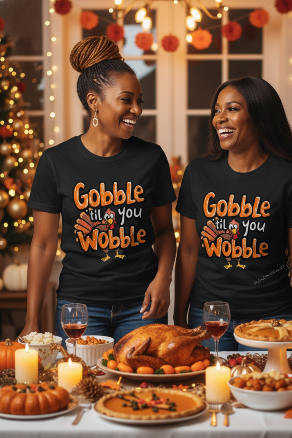 Gobble Til You Wobble Tee – Seasonal Thanksgiving Graphic Shirt
